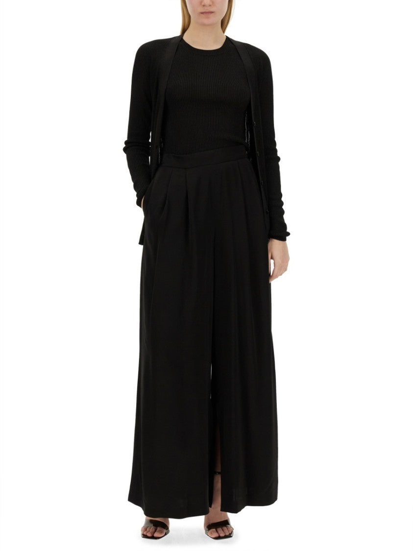 Fabiana Filippi Ribbed Black Slim-Fit Knitted Top