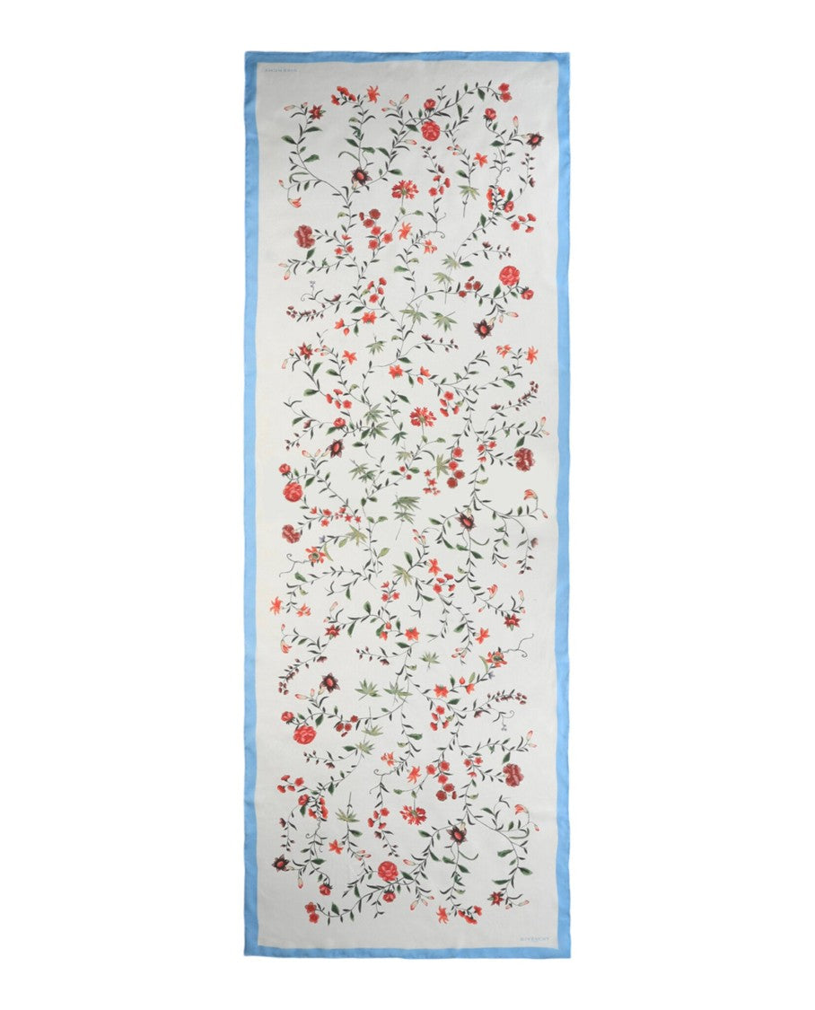 Givenchy Floral Print Silk Scarf