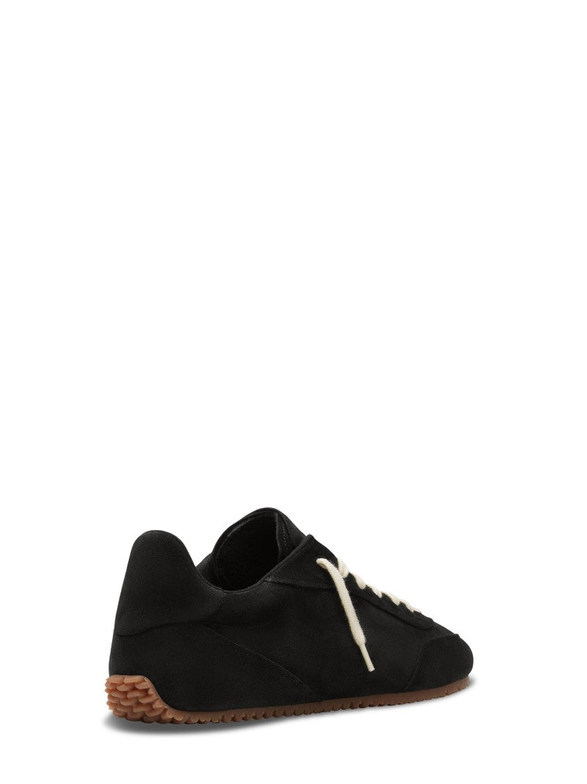 Axel Arigato Low-Profile Black Suede Sneakers With Textured Gum Sole