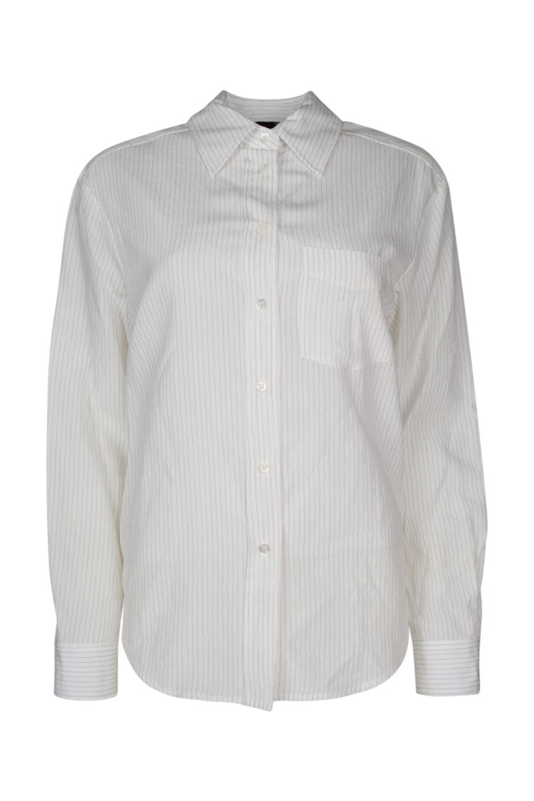 Pinko Button-Up Shirt With Subtle Striped Pattern