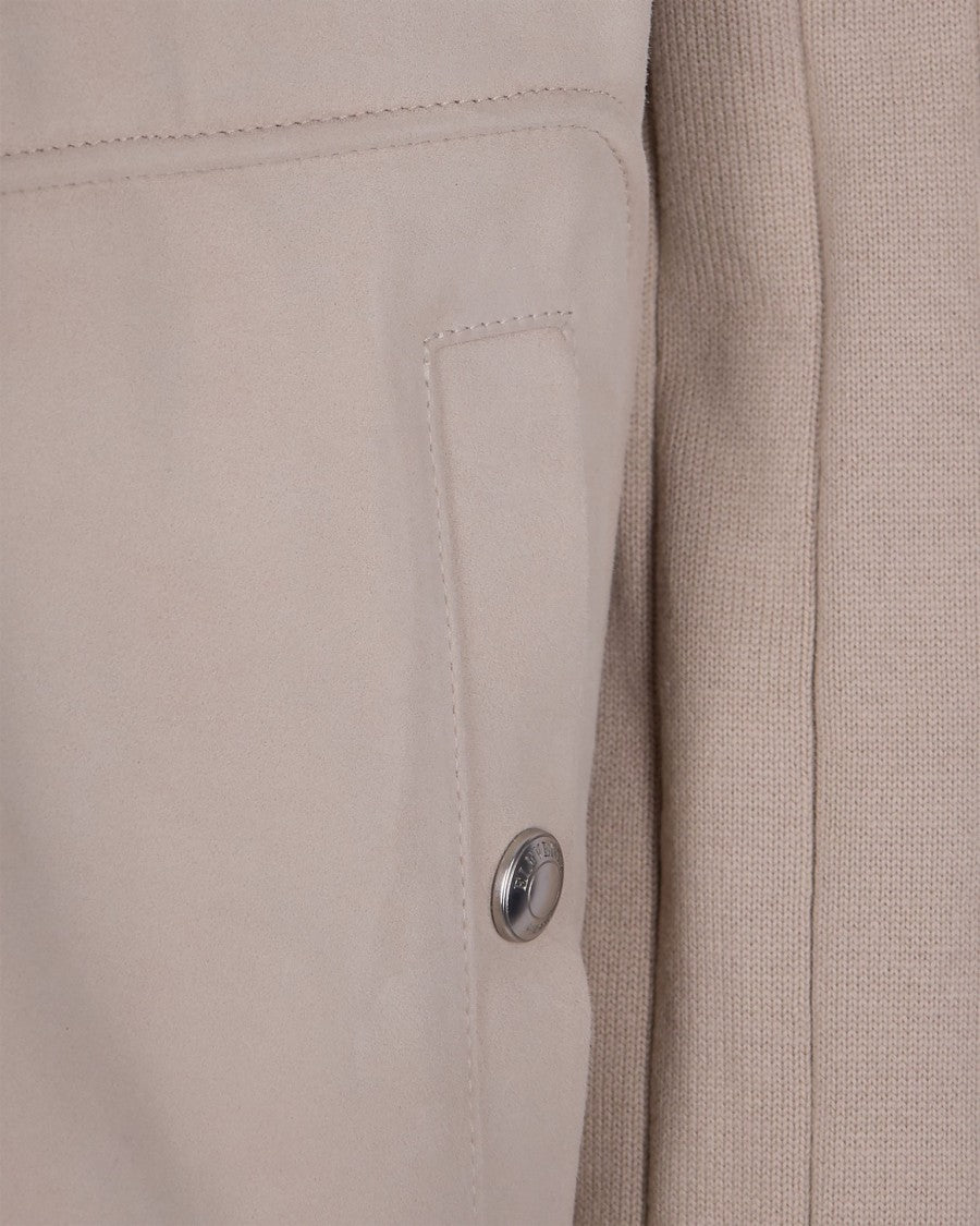 Eleventy Sand Leather Jacket