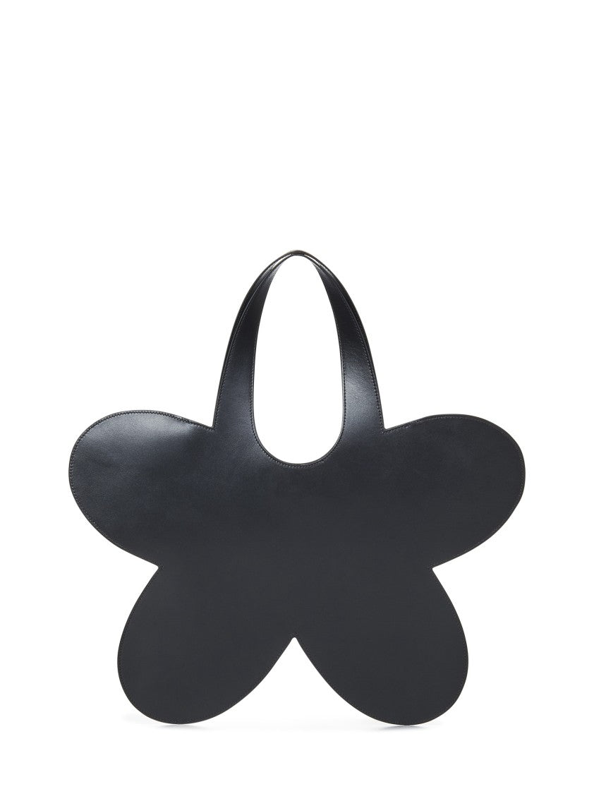 Coperni Flower-Shaped Black Calf Leather Tote Bag