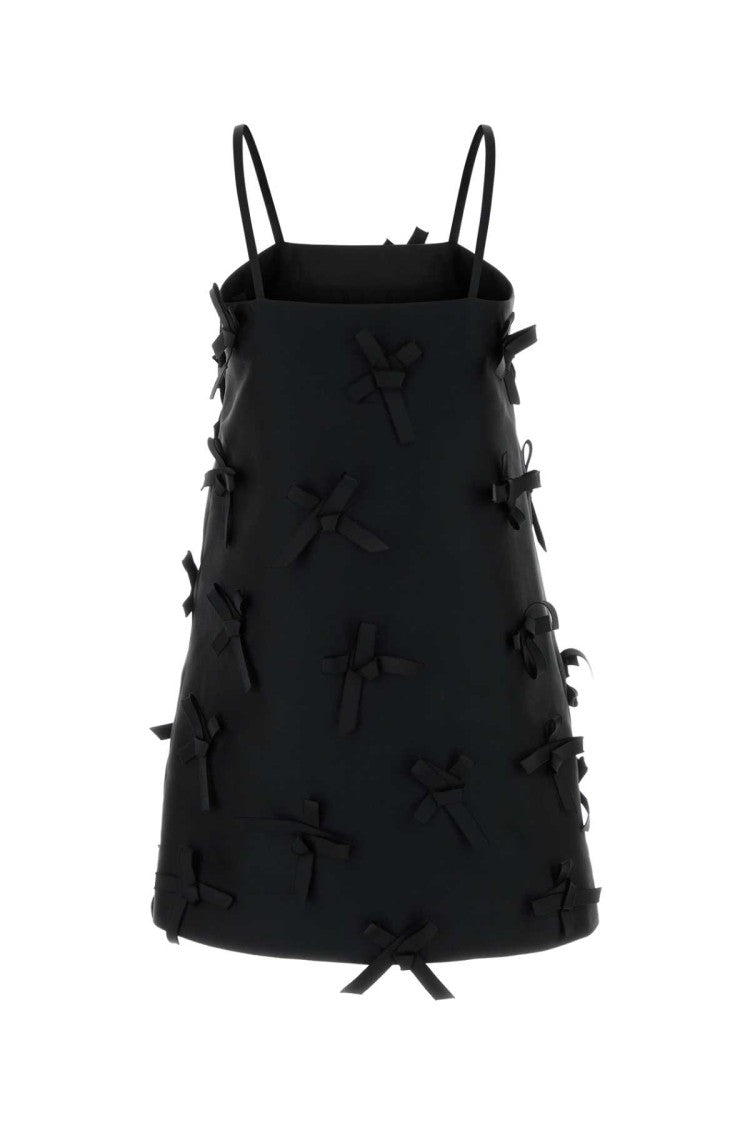 Jil Sander Black Satin Mini Dress