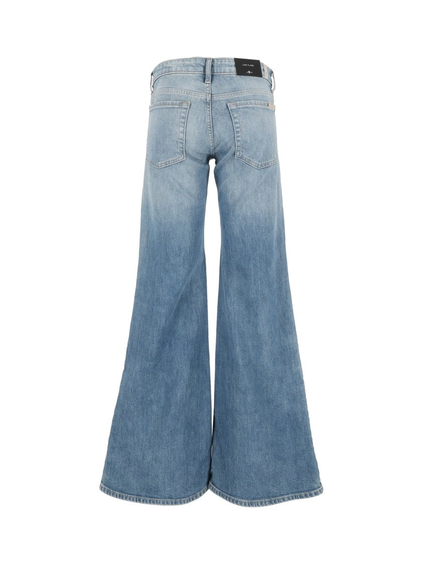 7 For All Mankind Blue Haze Low-Rise Flared Jeans