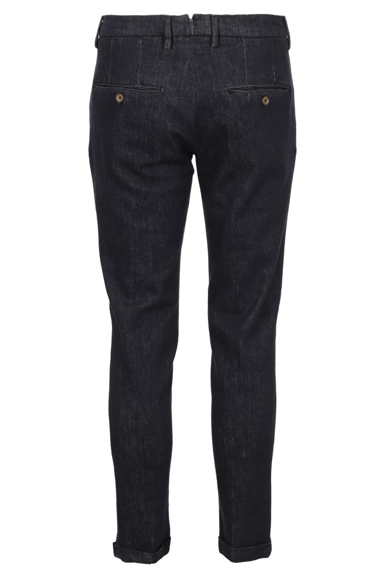 Myths Tailored Denim Trousers With Central Closure