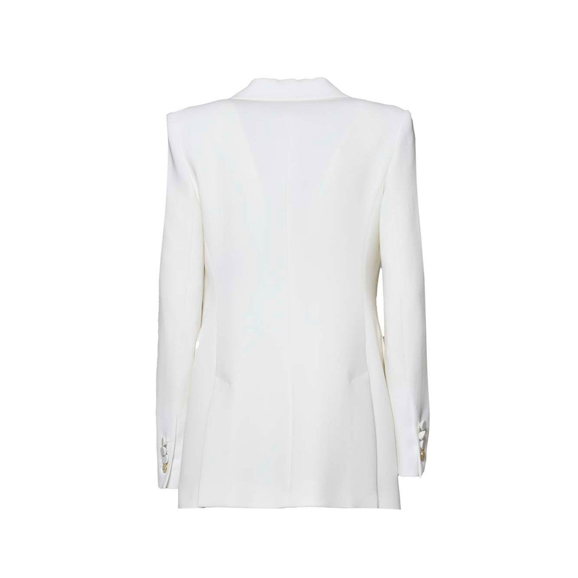 Max Mara Plinio Smoking Jacket In Off-White Cady