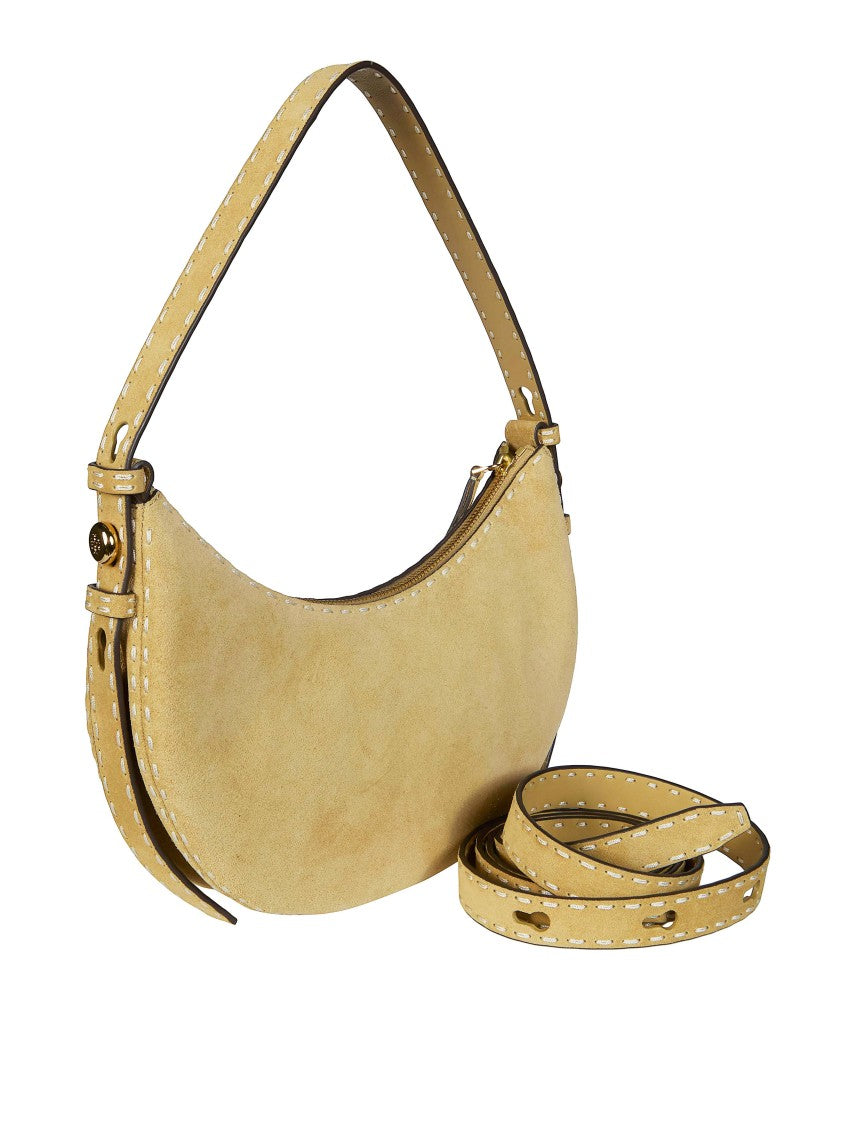 Tory Burch Romy Suede Pick Stitch Shoulder Bag
