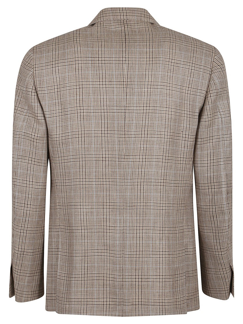 Lardini Classic Check Pattern Tailored Blazer