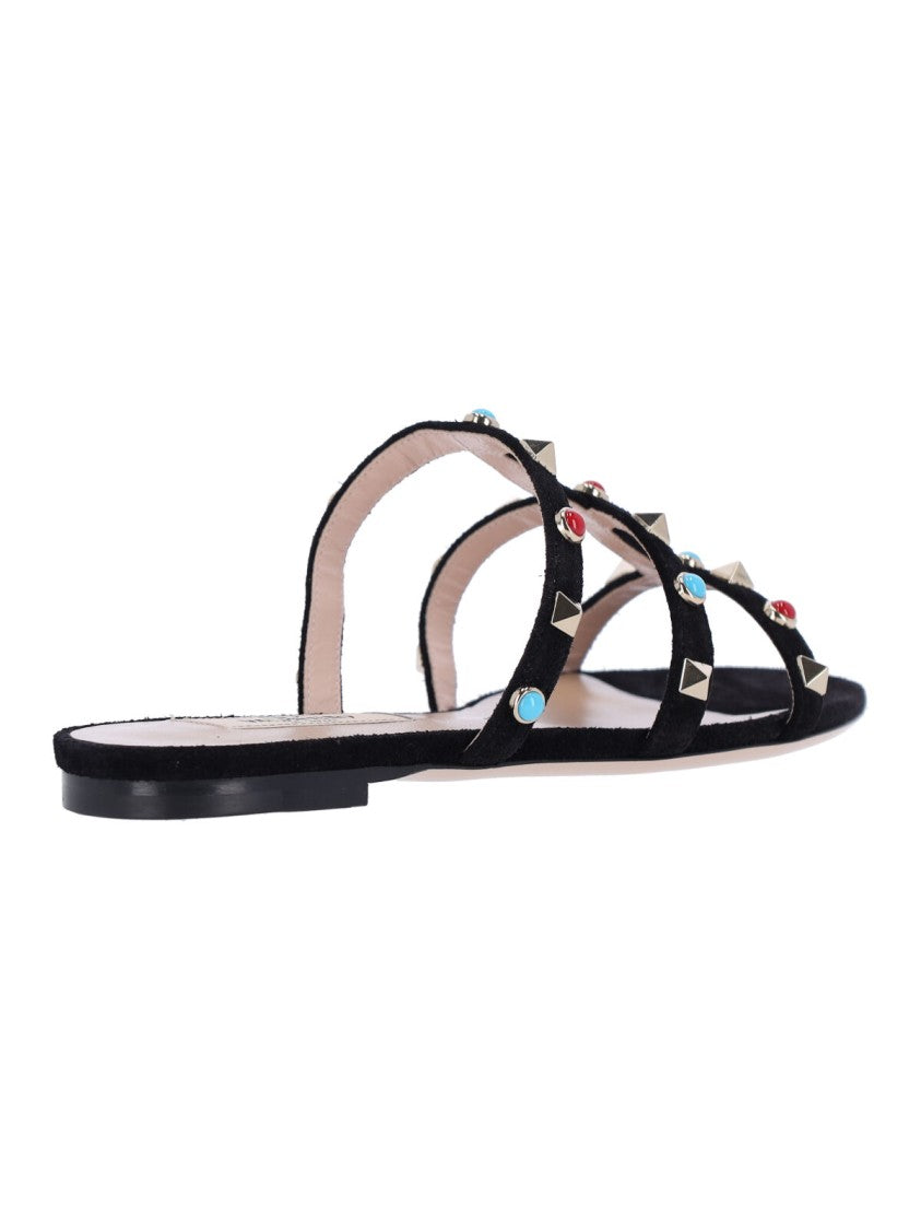 Valentino Garavani "Rockstud" Sandals – Black