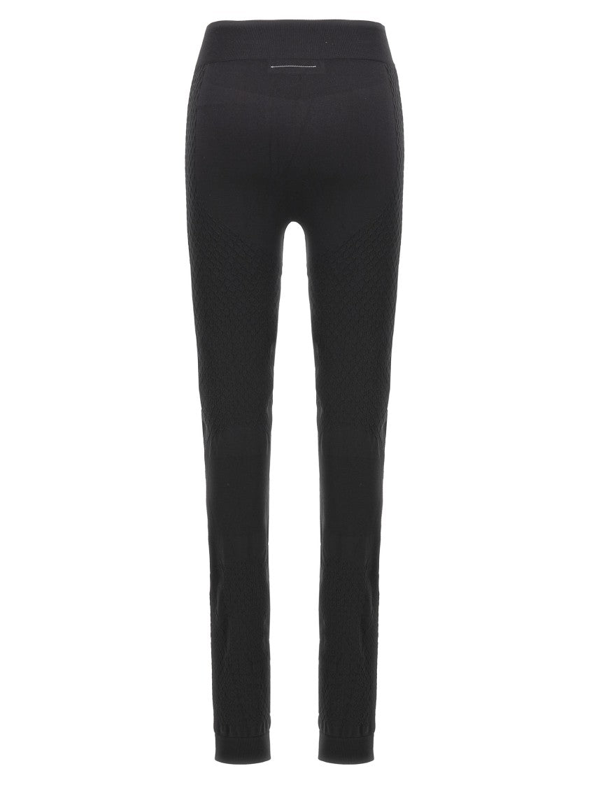 Mm6 By Maison Margiela High-Waisted Stretch Tech Fabric Leggings