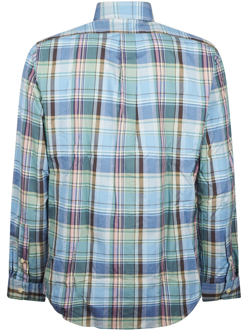Polo Ralph Lauren Plaid Pattern Button-Down Shirt With Long Sleeves