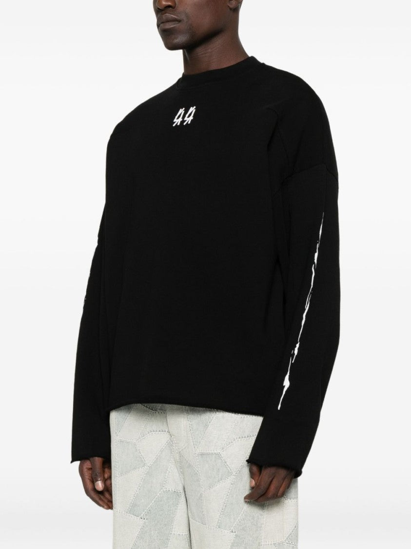 44 Label Group Relaxed-Fit Sweatshirt With Embroidered Logo And Graphic Prints