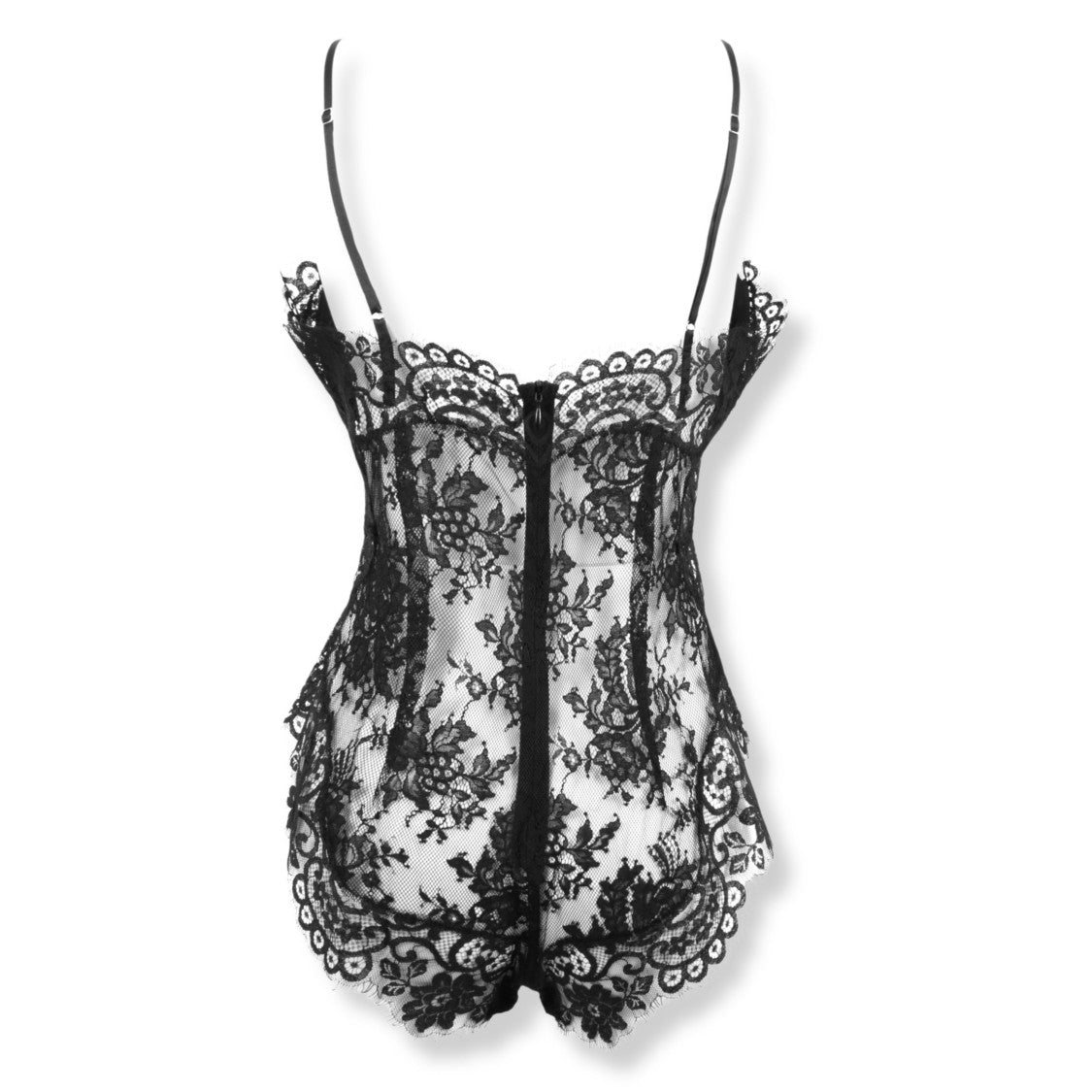 Zimmermann Lace Bodysuit With Scalloped Edges And Floral Embroidery