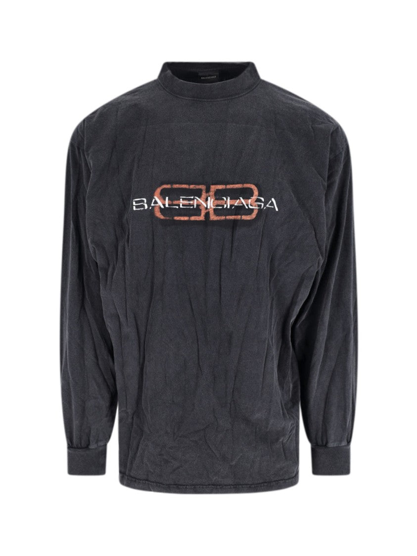 Balenciaga Classic Black T-Shirt With Round Neckline And Short Sleeves