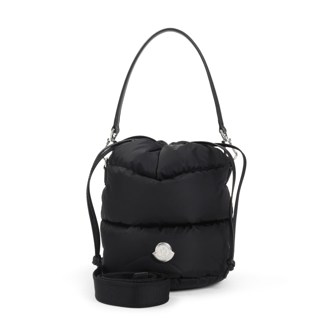 Moncler Quilted Black Polyamide Shoulder Bag With Adjustable Strap