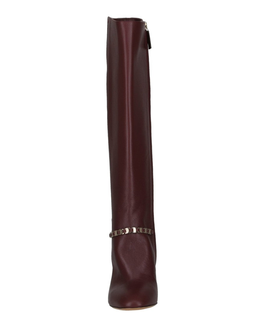 Ferragamo Triba Leather Knee-High Boots
