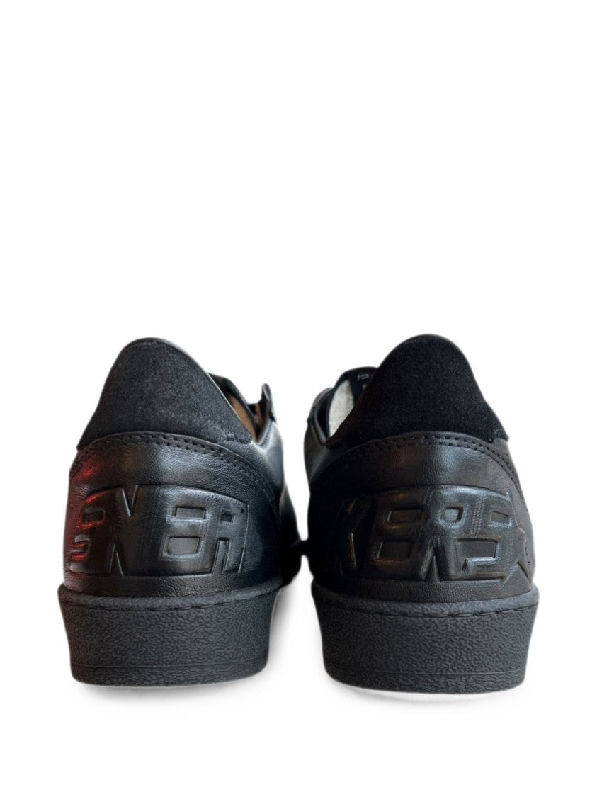 Golden Goose Black Star Gold Accent Silk Nylon Low-Top Sneakers