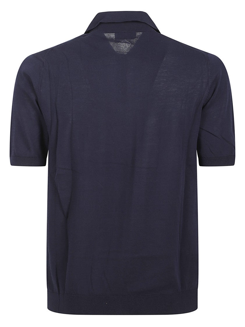 Ballantyne Smooth Cotton Polo Shirt With Traditional Collar