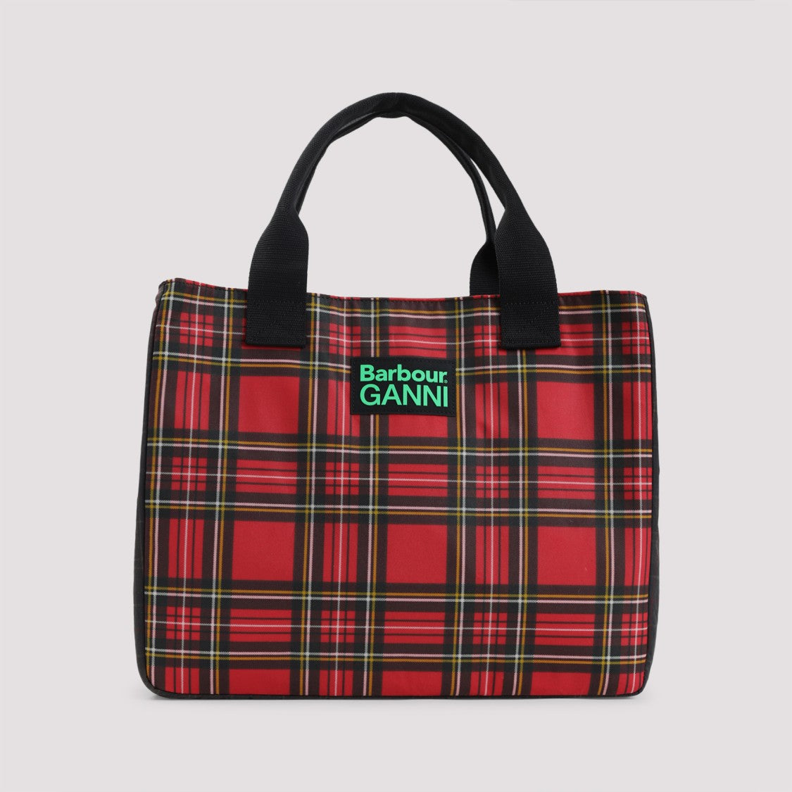 Barbour X Ganni Wax Red Cotton Tote Bag