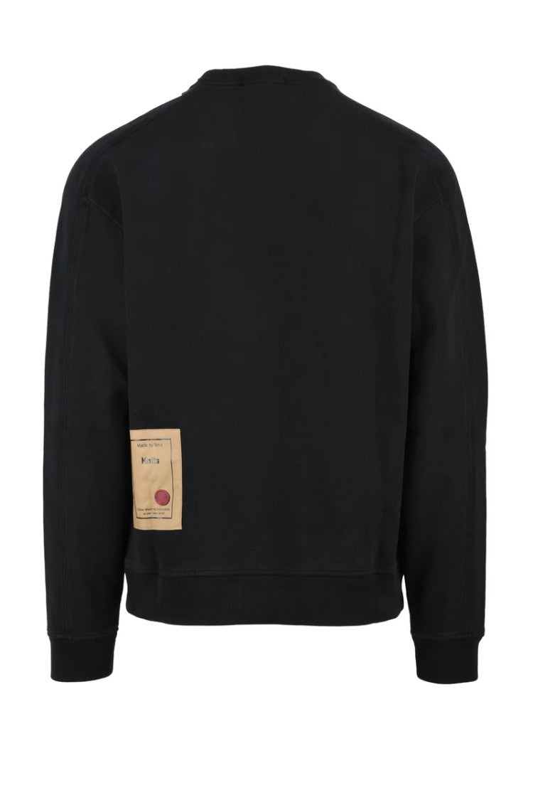 Ten C Cotton Crewneck Sweatshirt Black