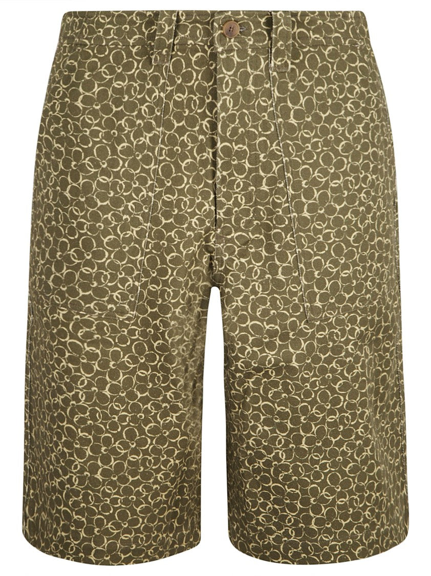 Maison Kitsuné Classic Cut Shorts With All-Over Circular Pattern