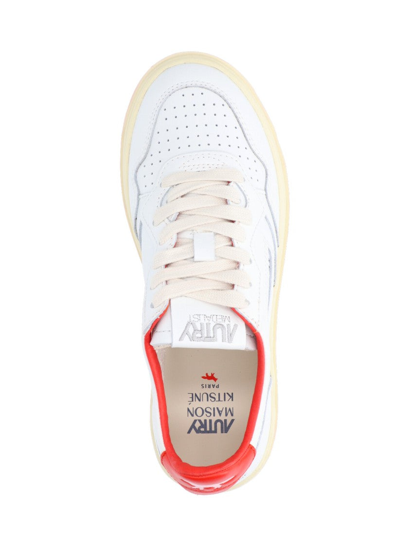Autry White Leather "Medialist" Sneakers