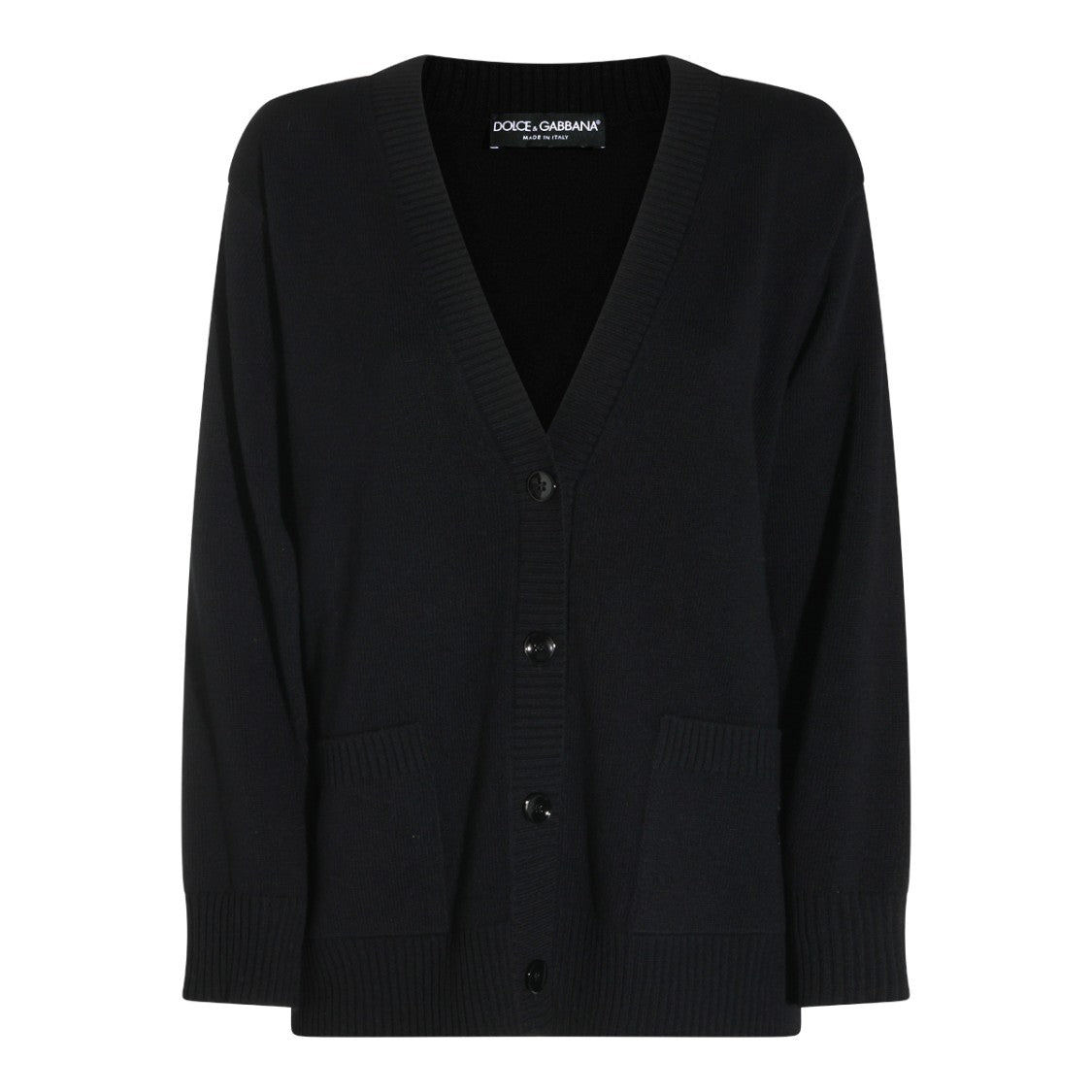 Dolce & Gabbana Deep V-Neck Knit Button-Down Sweater