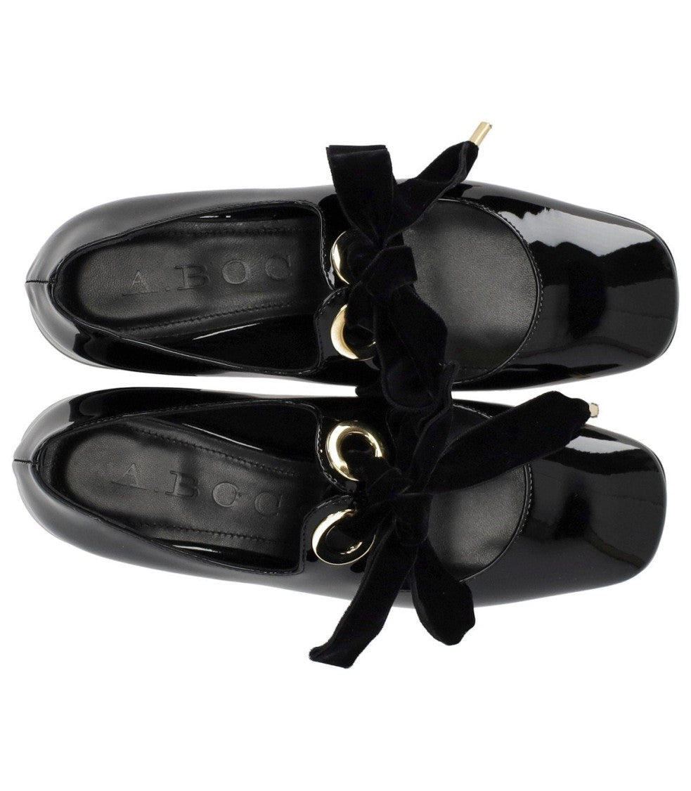 A. Bocca Mary Jane Black Ballet Flat With Bow