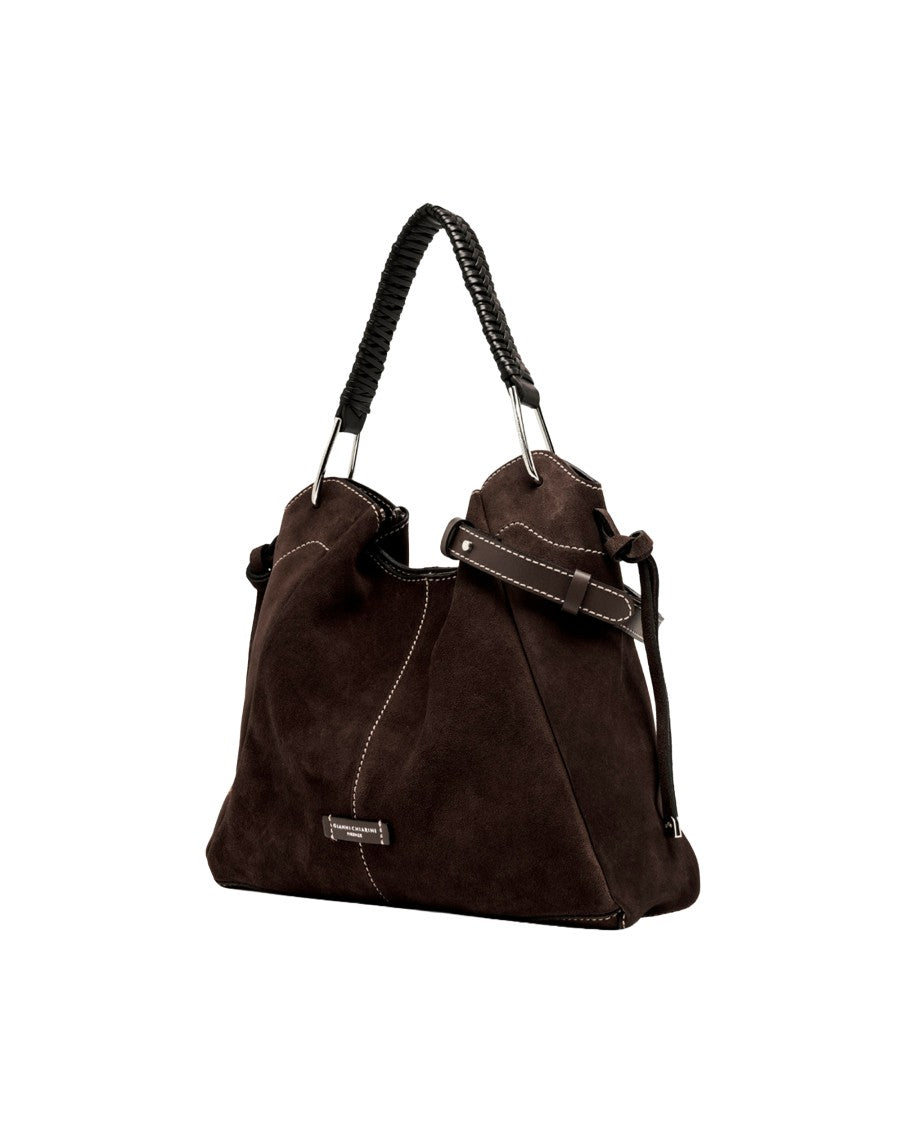 Gianni Chiarini Era Brown Suede Handbag