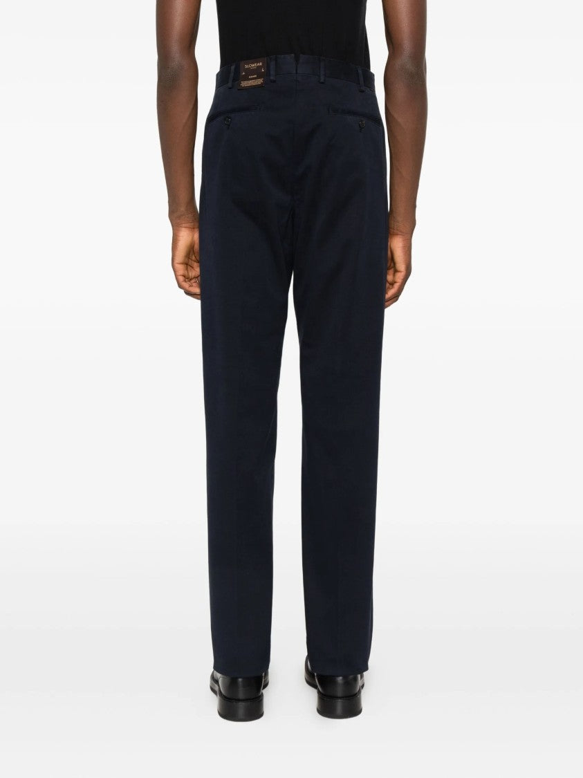 Incotex Straight-Leg Black Trousers With Classic Waistband And Minimalist Design