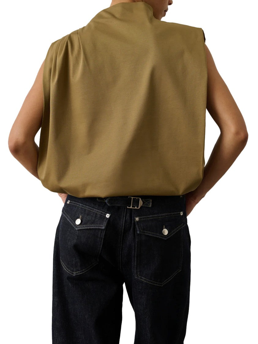 Soeur Boxy Sleeveless Top With Pleated Detail