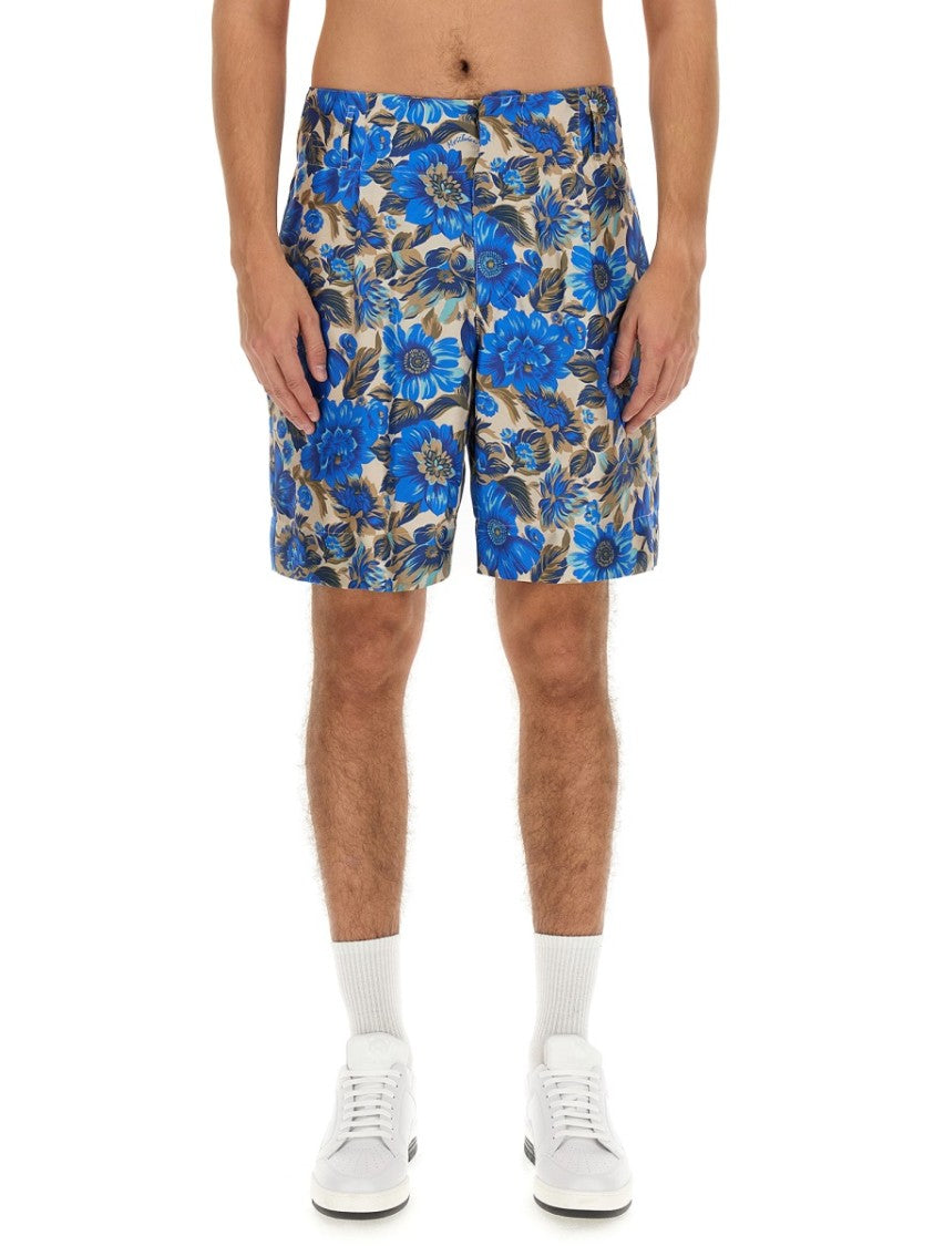 Moschino All Over Blue Flower Shorts