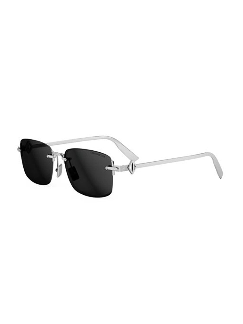 Dior Black Cd Diamond S11u Rimless Sunglasses
