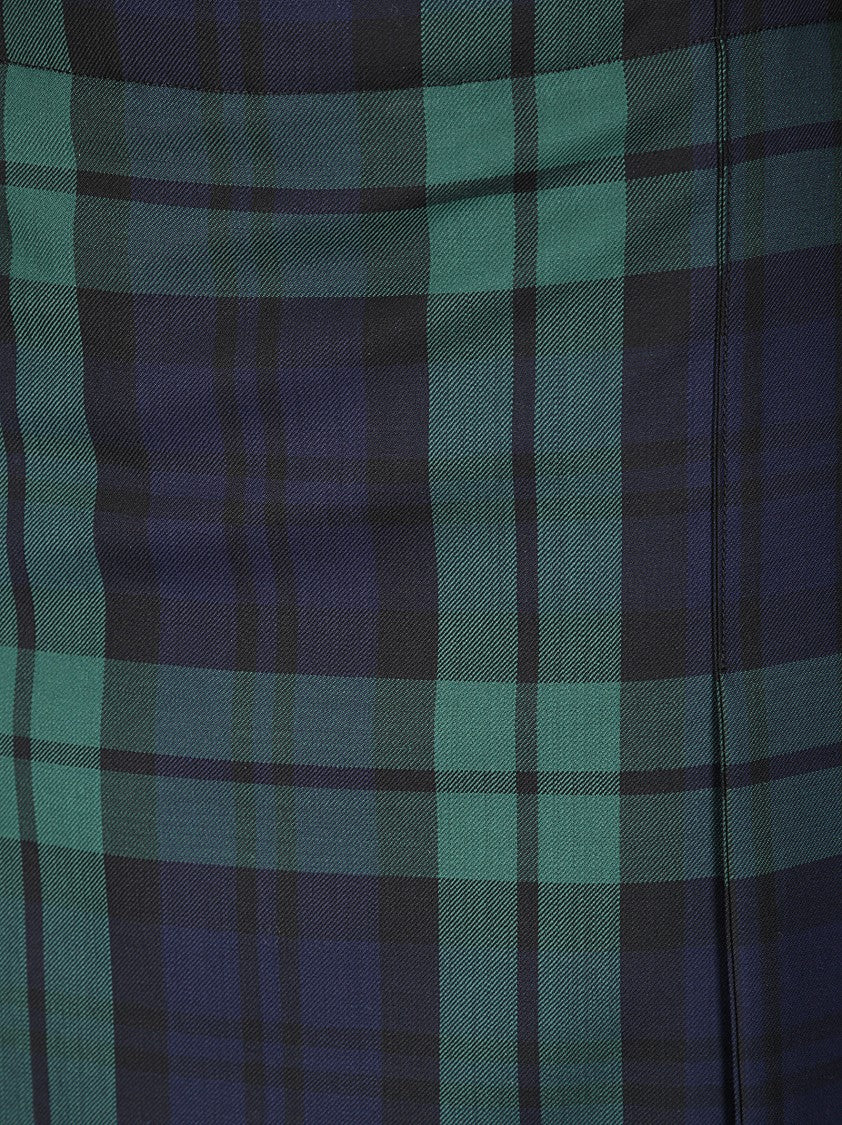Setchu Tartan Skirt With Slits
