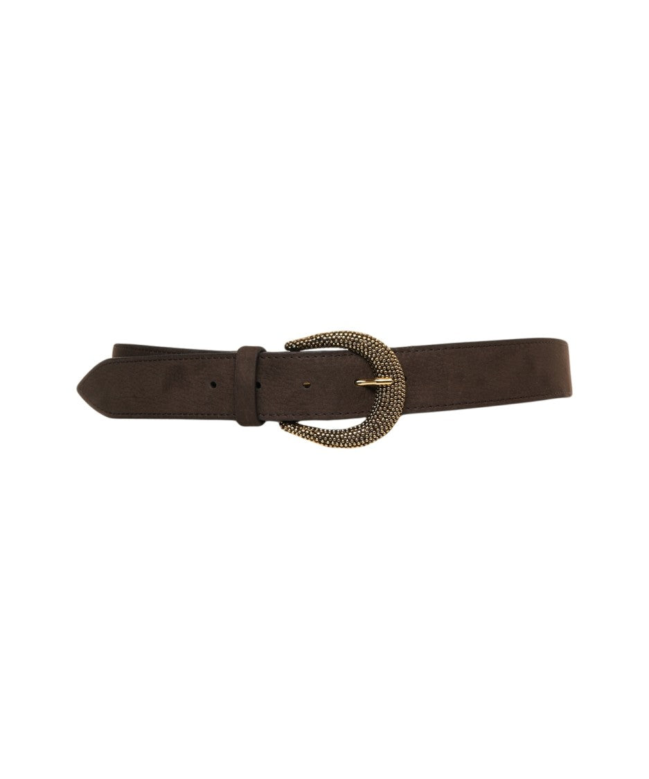Orciani Nubuck And Textured Leather Belt