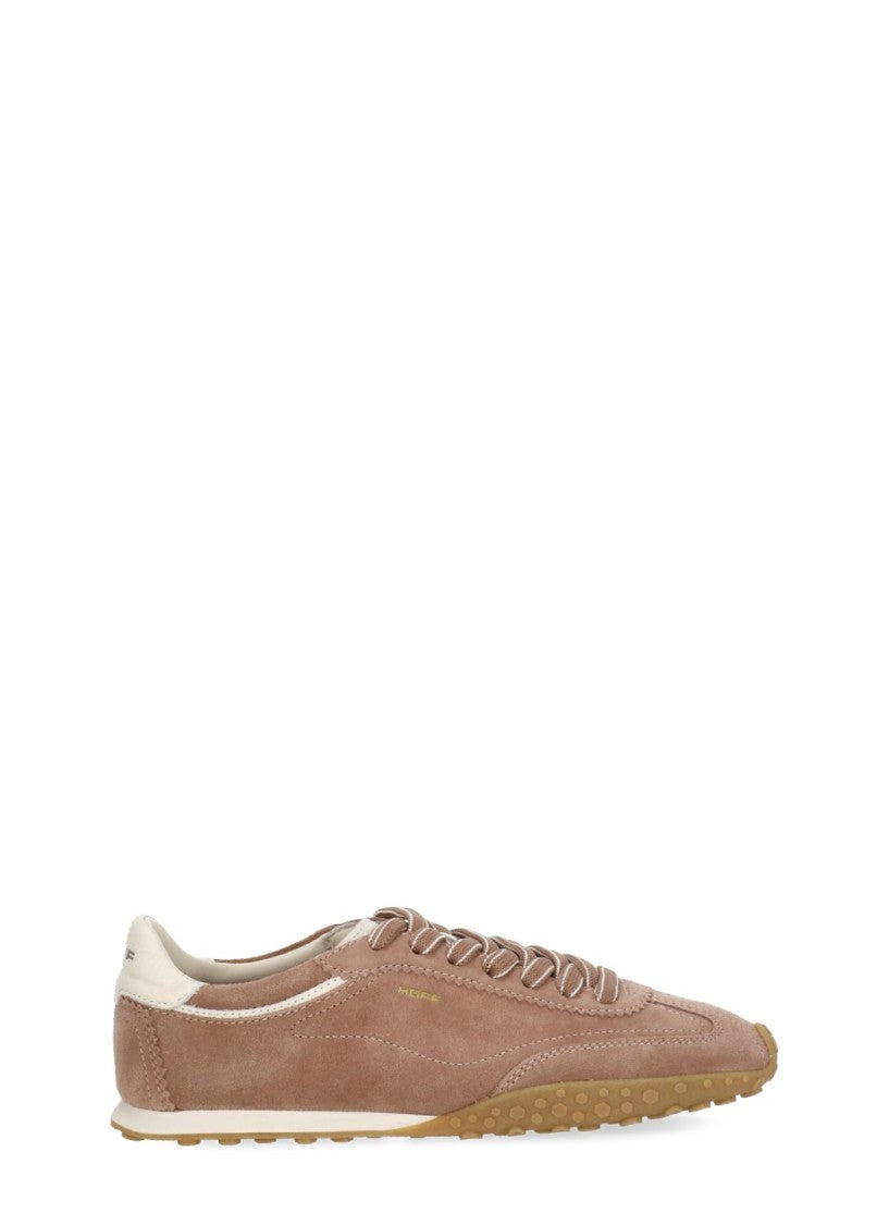 Hoff Light Brown Low-Profile Signature Logo Suede Sneakers
