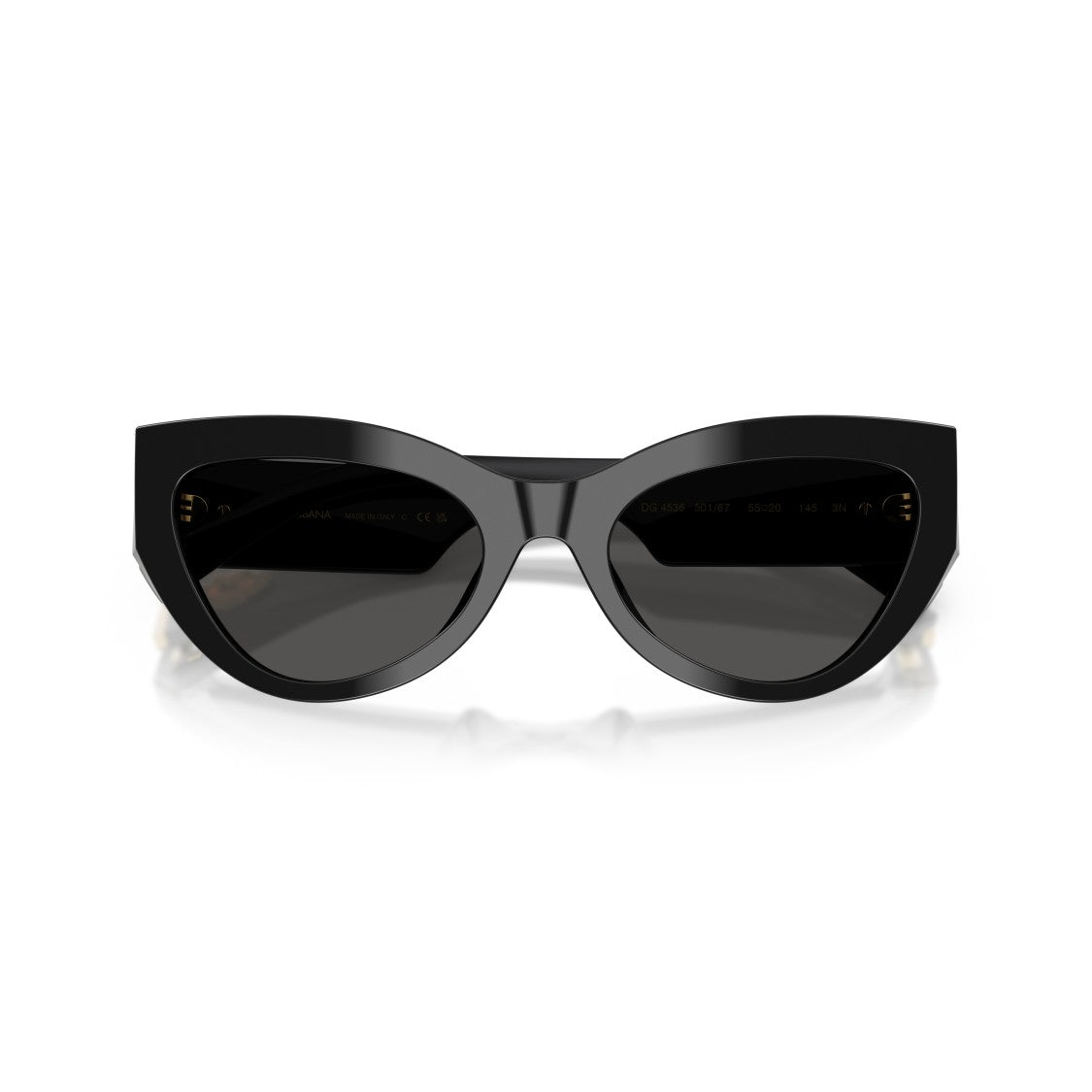 Dolce & Gabbana 0Dg4536 Bold Cat-Eye Sunglasses With Gold Emblem