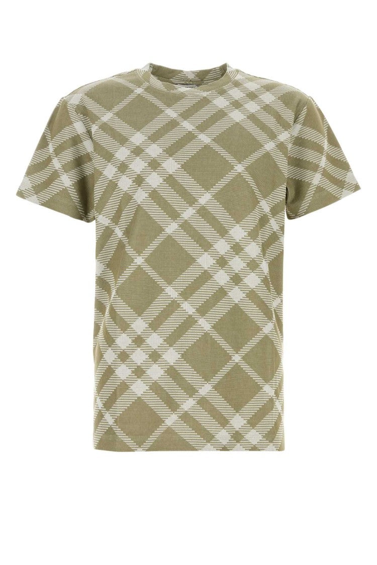 Burberry Printed Stretch Cotton Blend T-Shirt