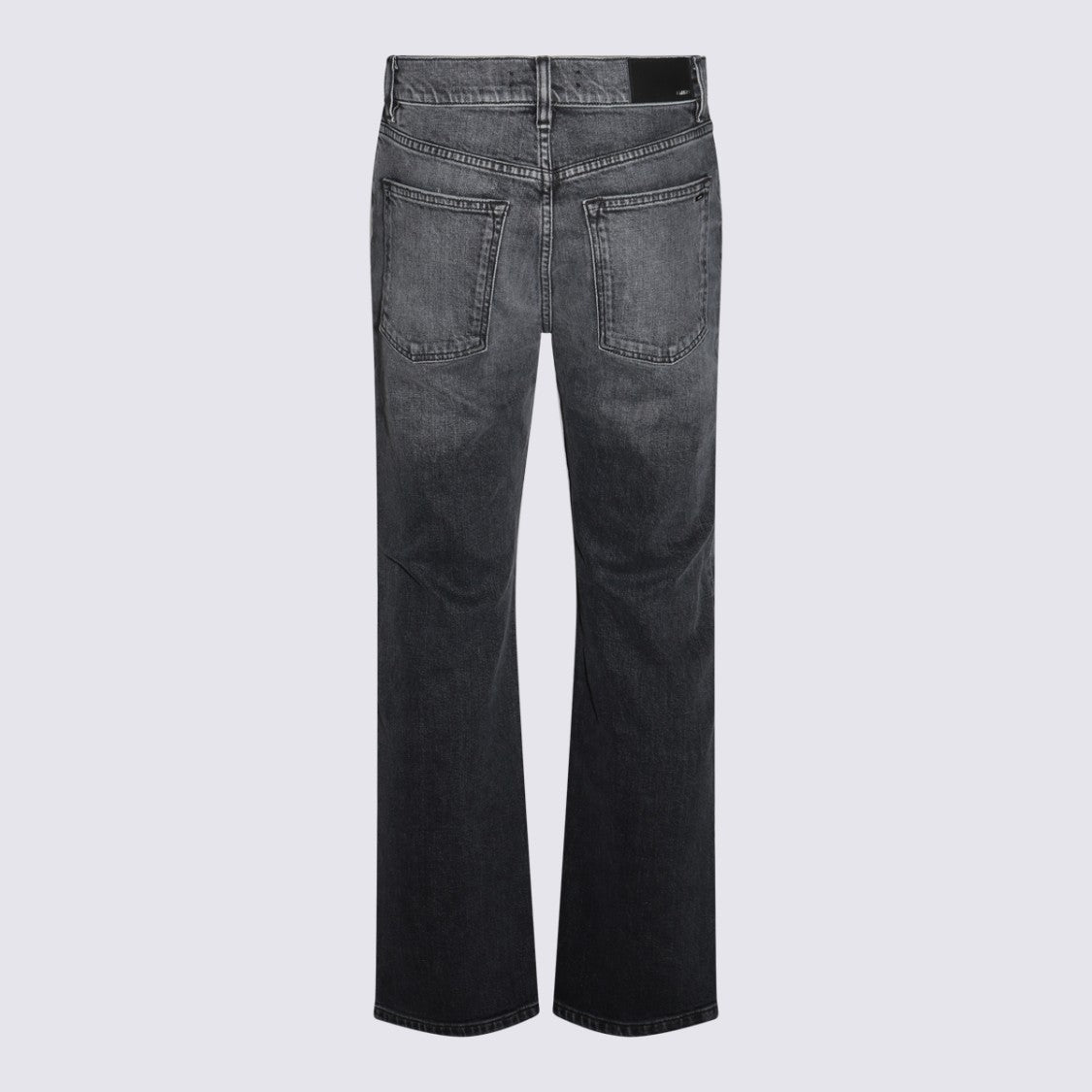 Amiri High-Waisted Faded Black Denim Jeans With Straight Leg Design