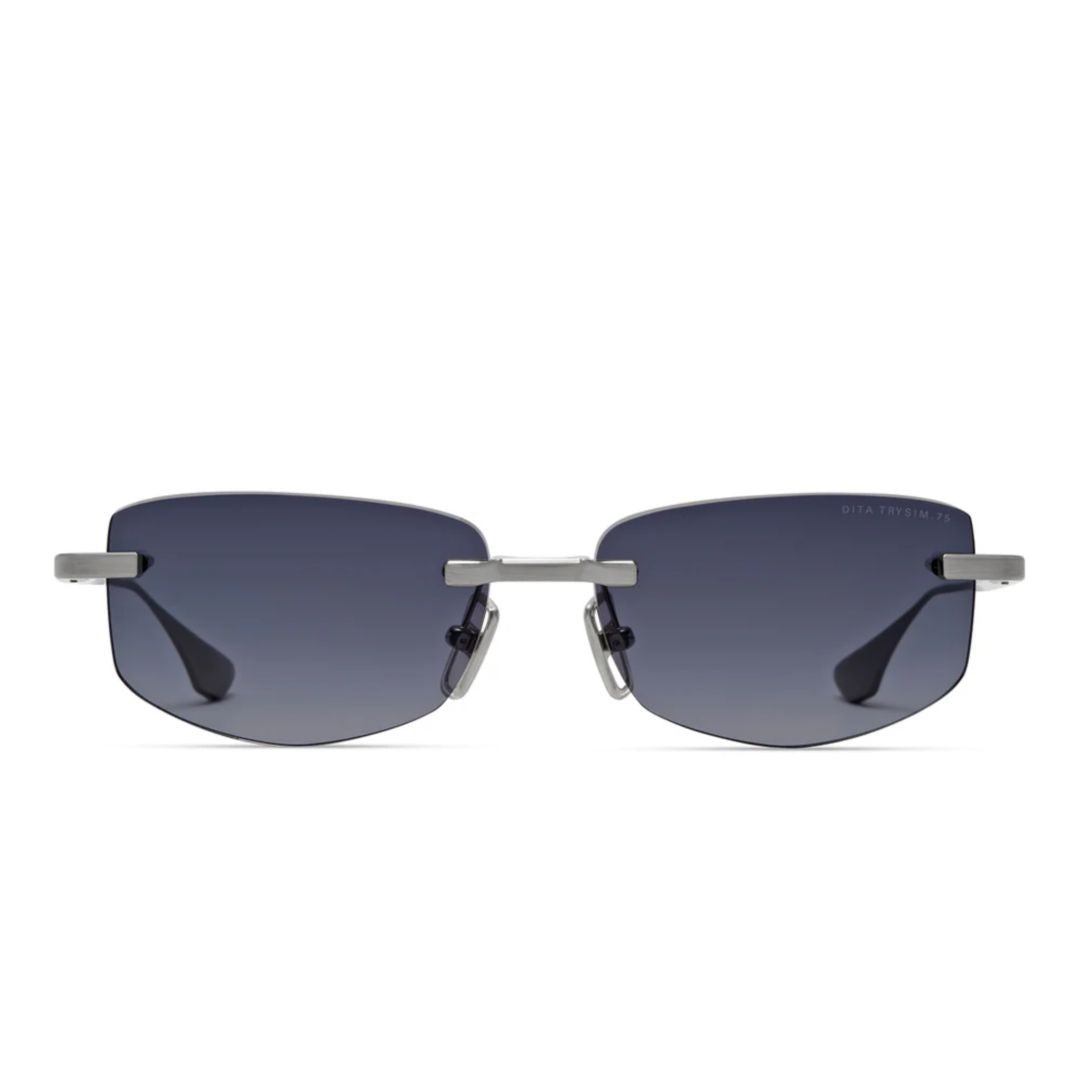 Dita Trysim.75 Rimless Grey Gradient Sunglasses With Metal Temples