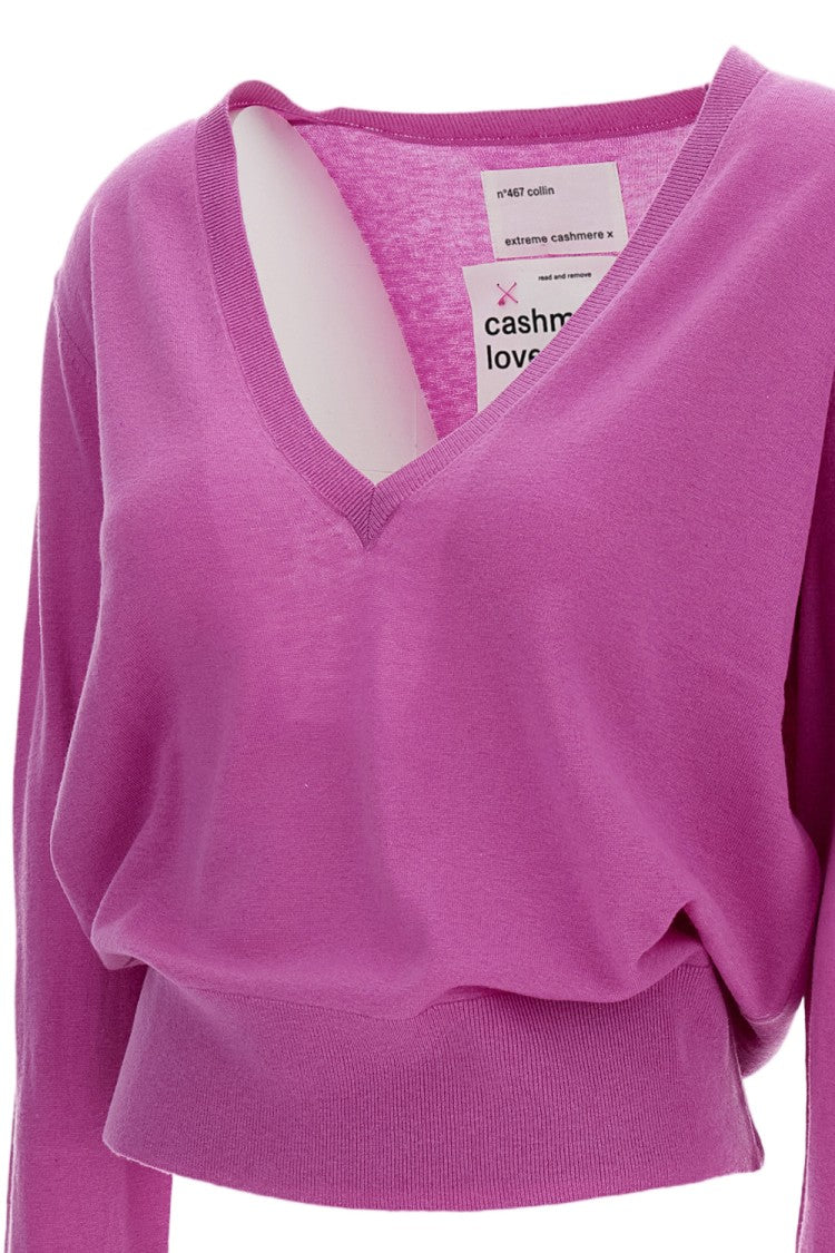 Extreme Cashmere Oleander Pink N.467 Collin V-Neck Sweater