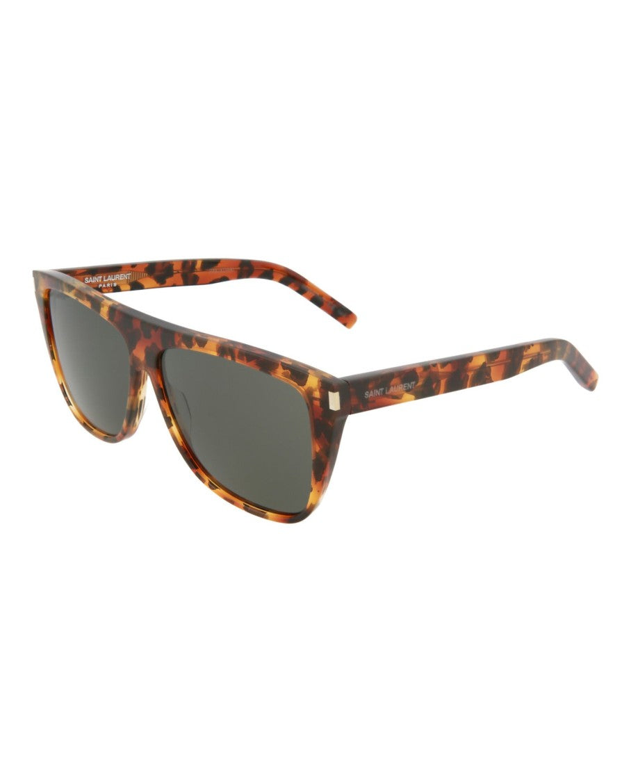 Saint Laurent Tortoiseshell Square-Frame Acetate Sunglasses