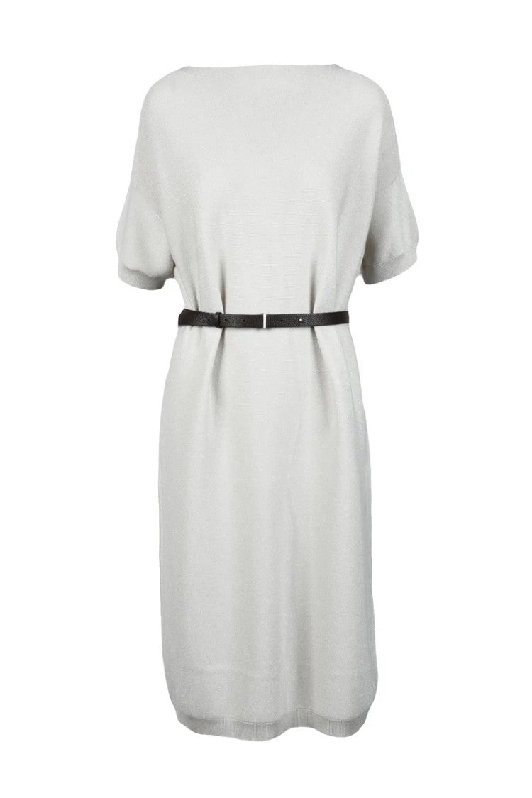 Fabiana Filippi Lamé Dress - Beige
