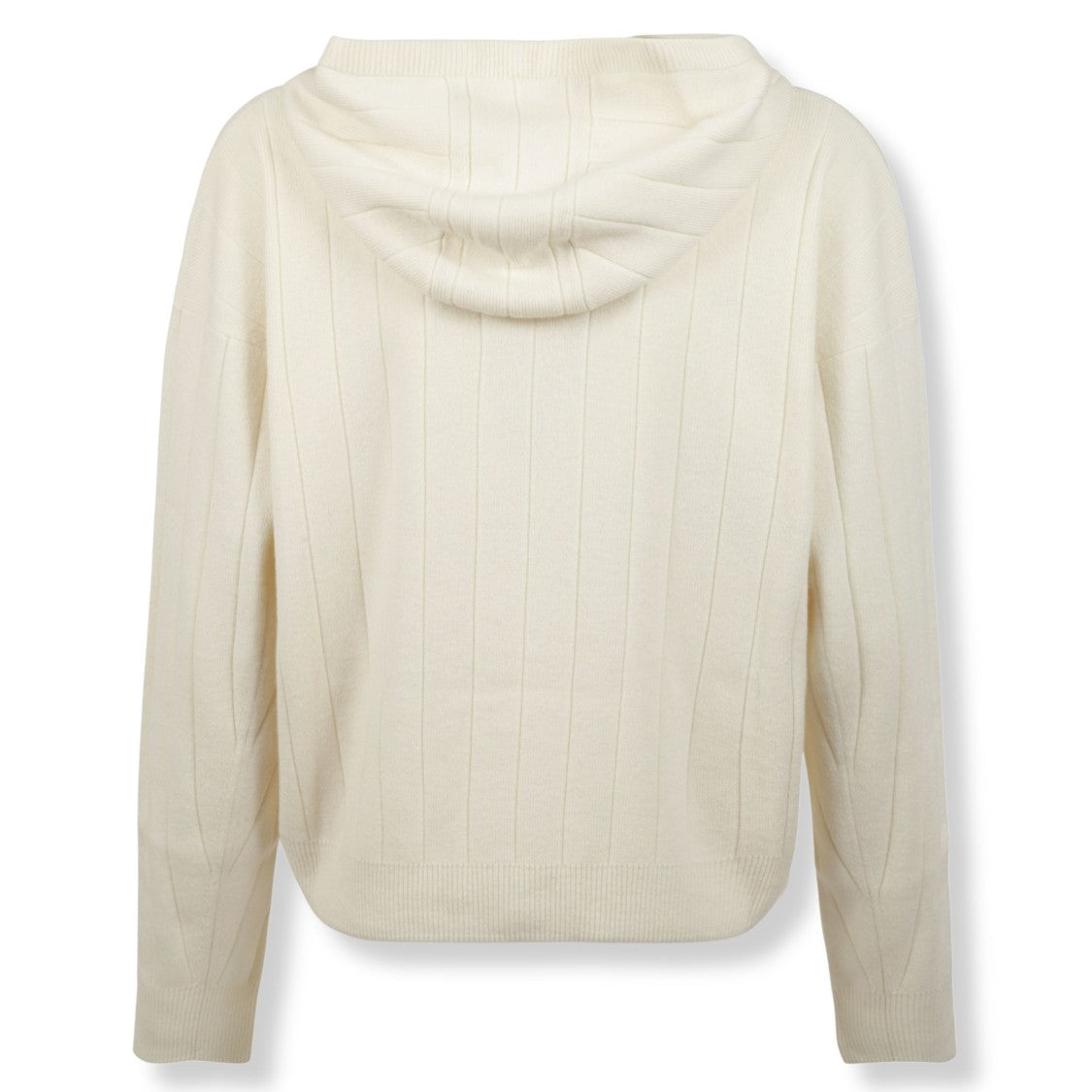 Max Mara Cropped Ribbed Knit Cardigan With Hood