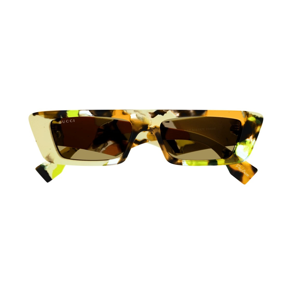 Gucci Gg1625s Rectangular Tortoiseshell Sunglasses