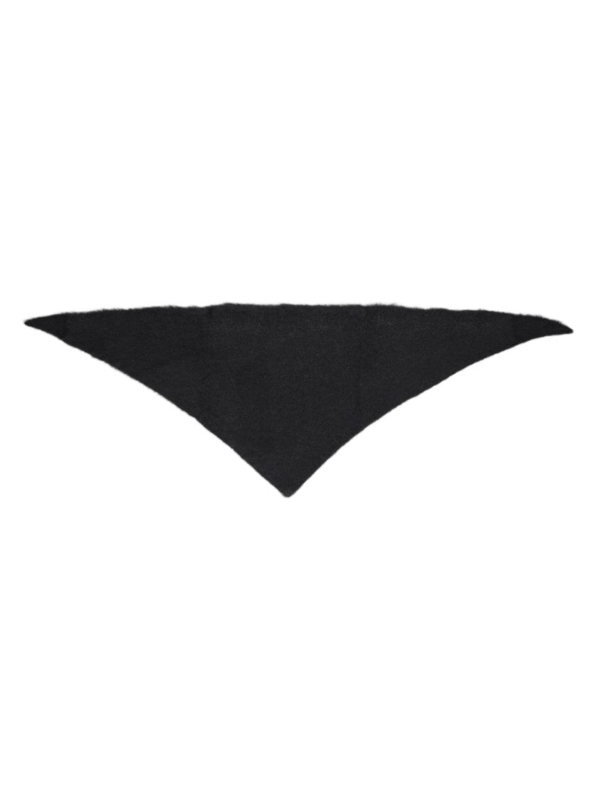 Uma Wang Black Alpaca-Blend Triangular Scarf