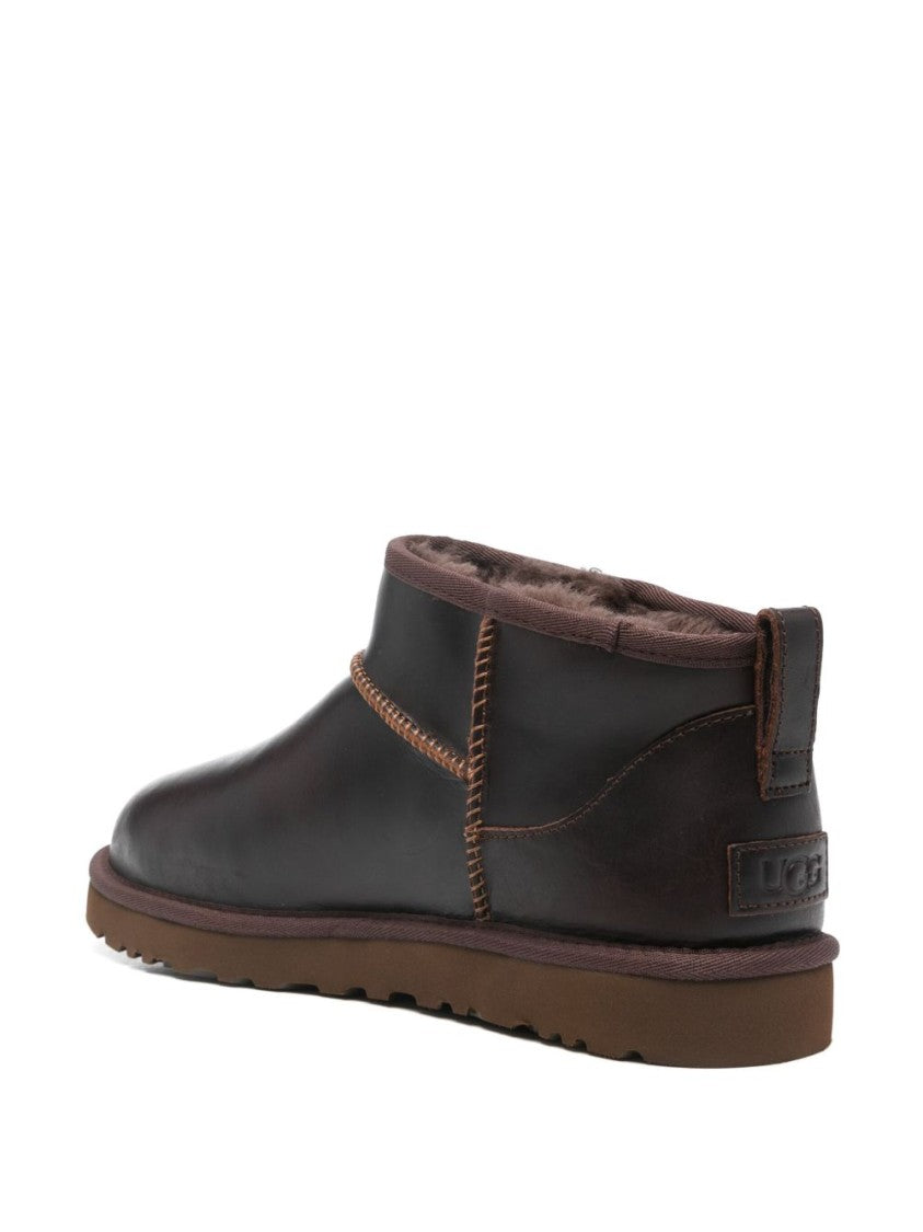 Ugg Chestnut Brown Calf Leather Ankle Boots