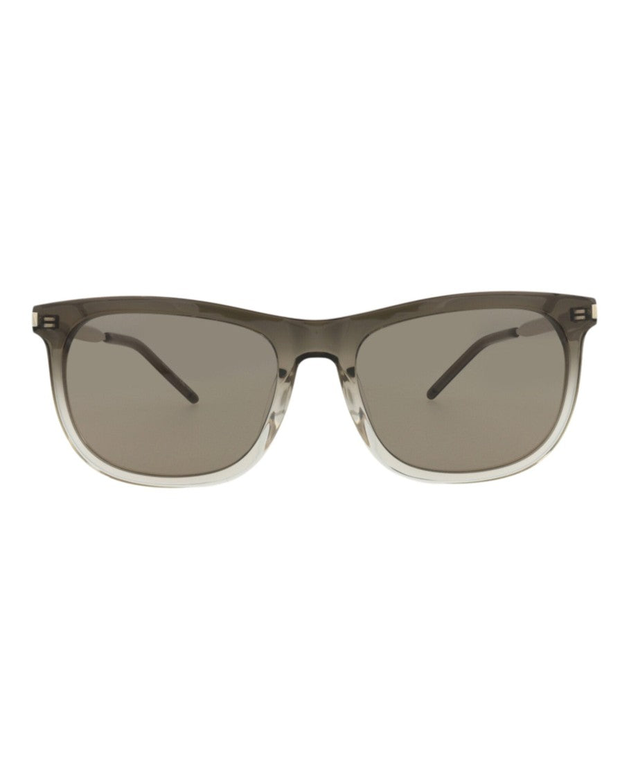Saint Laurent Round-Frame Acetate Sunglasses With Metal Temples