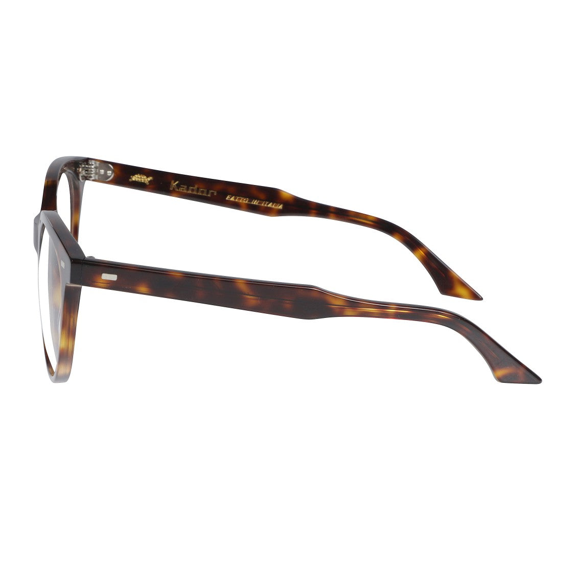 Kador Cynda Classic Round Tortoiseshell Eyeglasses With Metallic Accents
