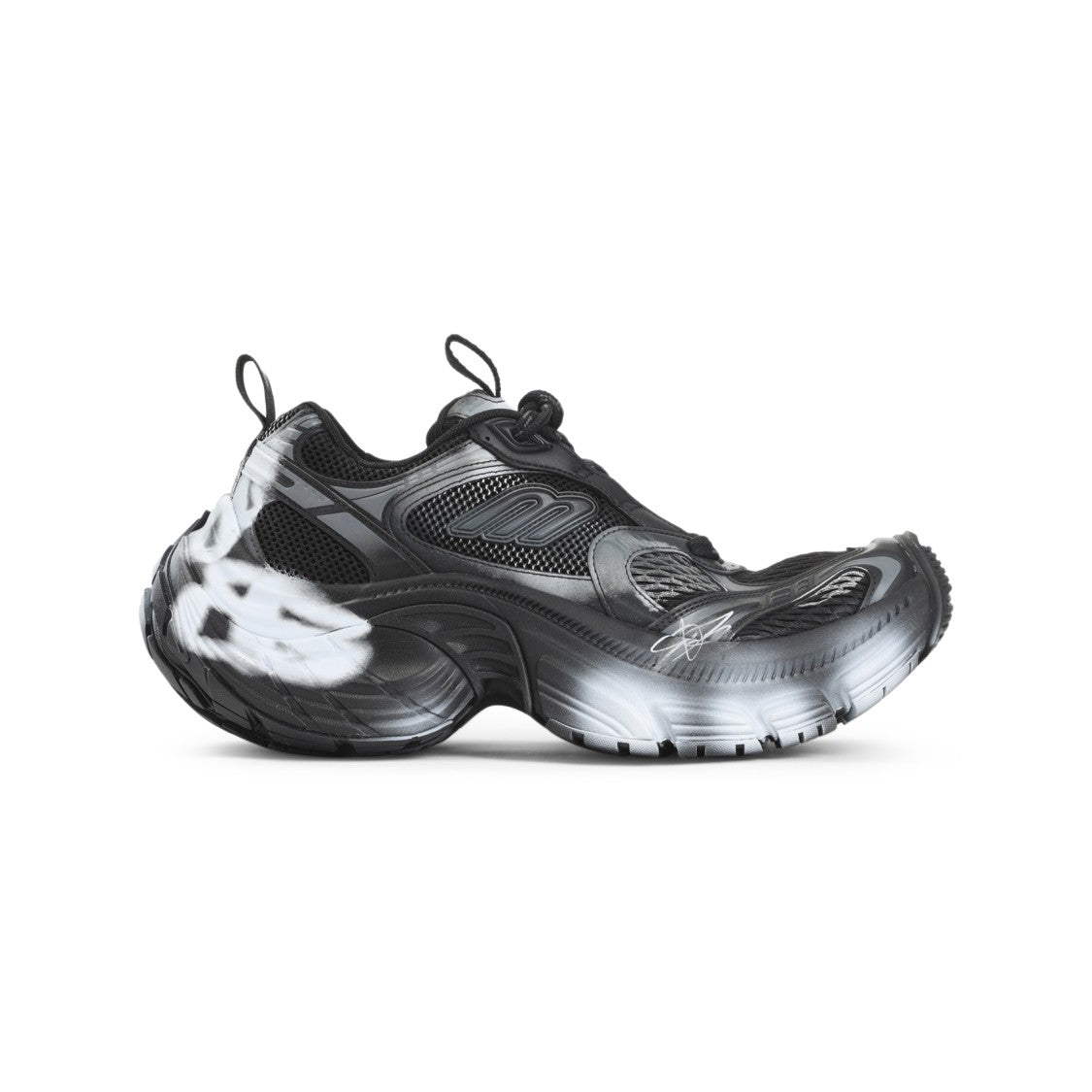 Balenciaga Graffiti-Patterned Sculpted-Sole Sneakers